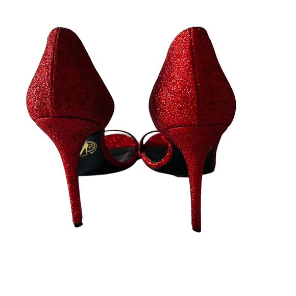 Just in time for Christmas! Ruby red sparkling heels size 38 - Picture 6 of 7